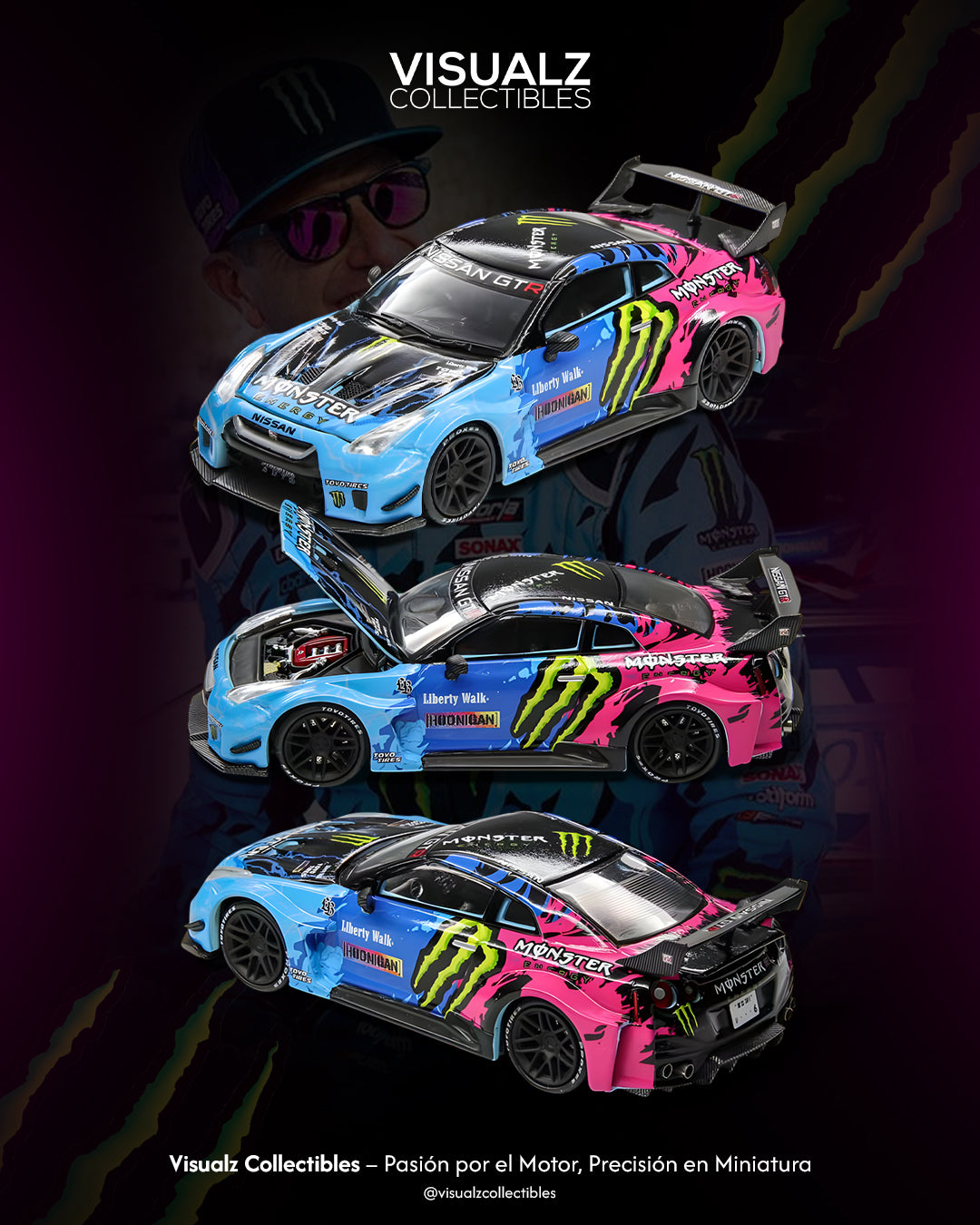 PRE ORDEN DemonKing 1:64 / Nissan GTR R35 Ken Block Livery
