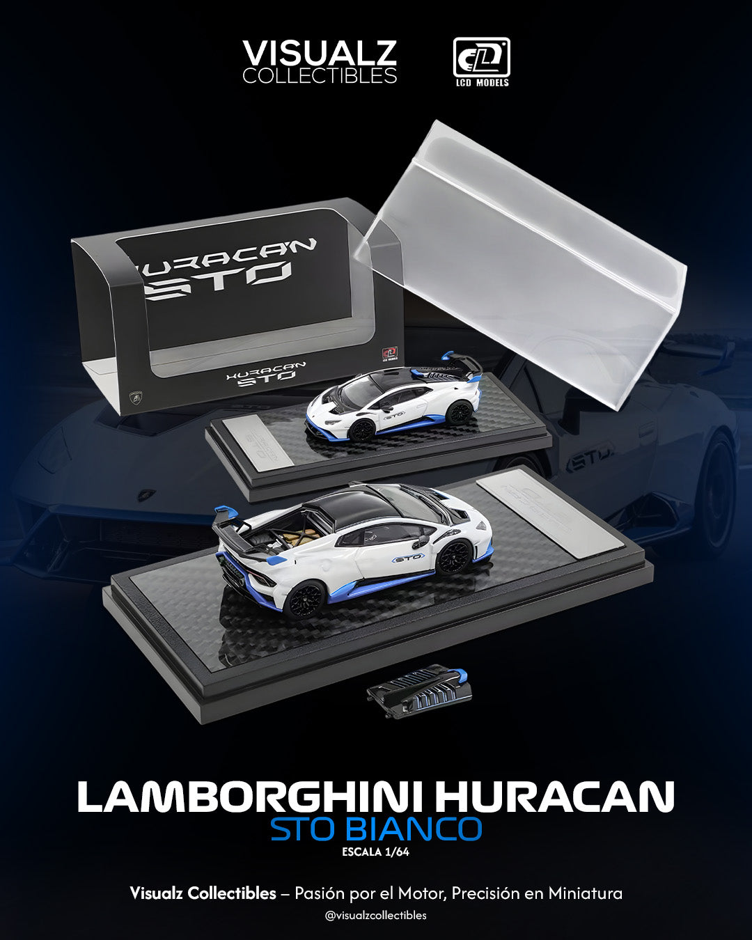 PRE ORDEN LCD 1:64 / Lamborghini Huracan STO Bianco