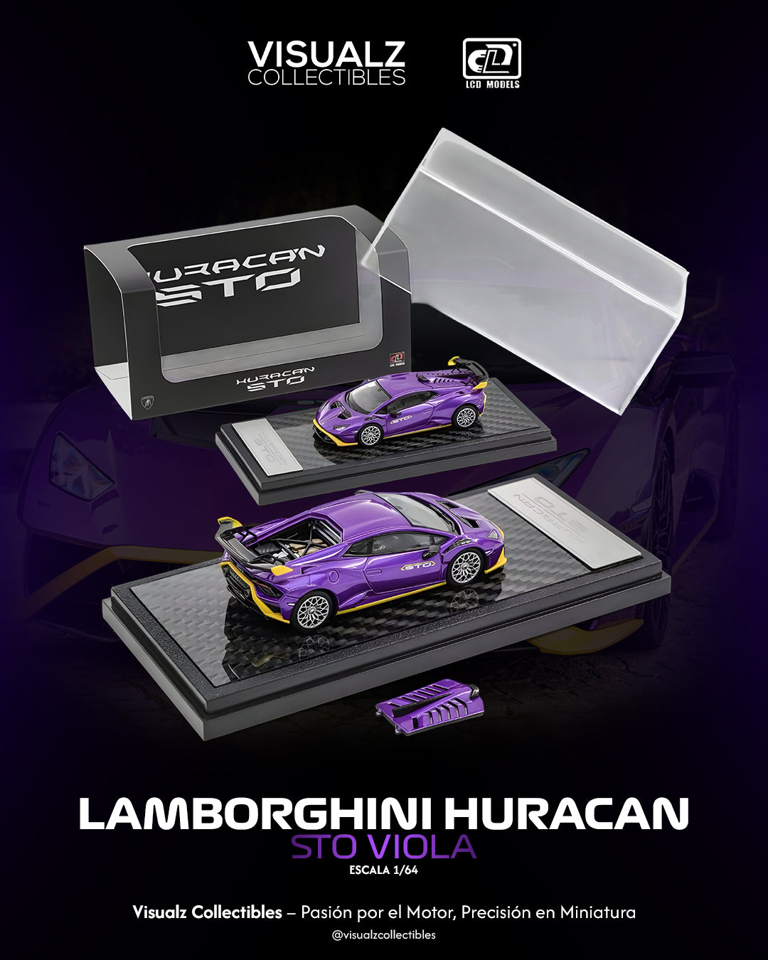 PRE ORDEN LCD 1:64 / Lamborghini Huracan STO Viola