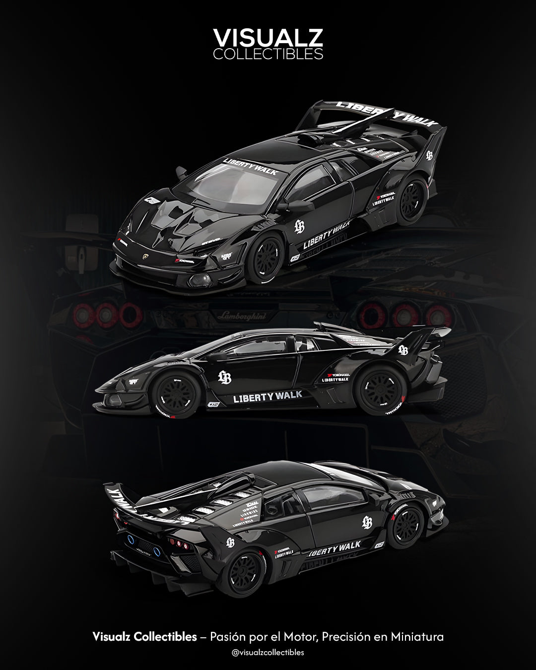 MiniGT 1:64 / Lamborghini Murciélago GT EVO Black LBWK