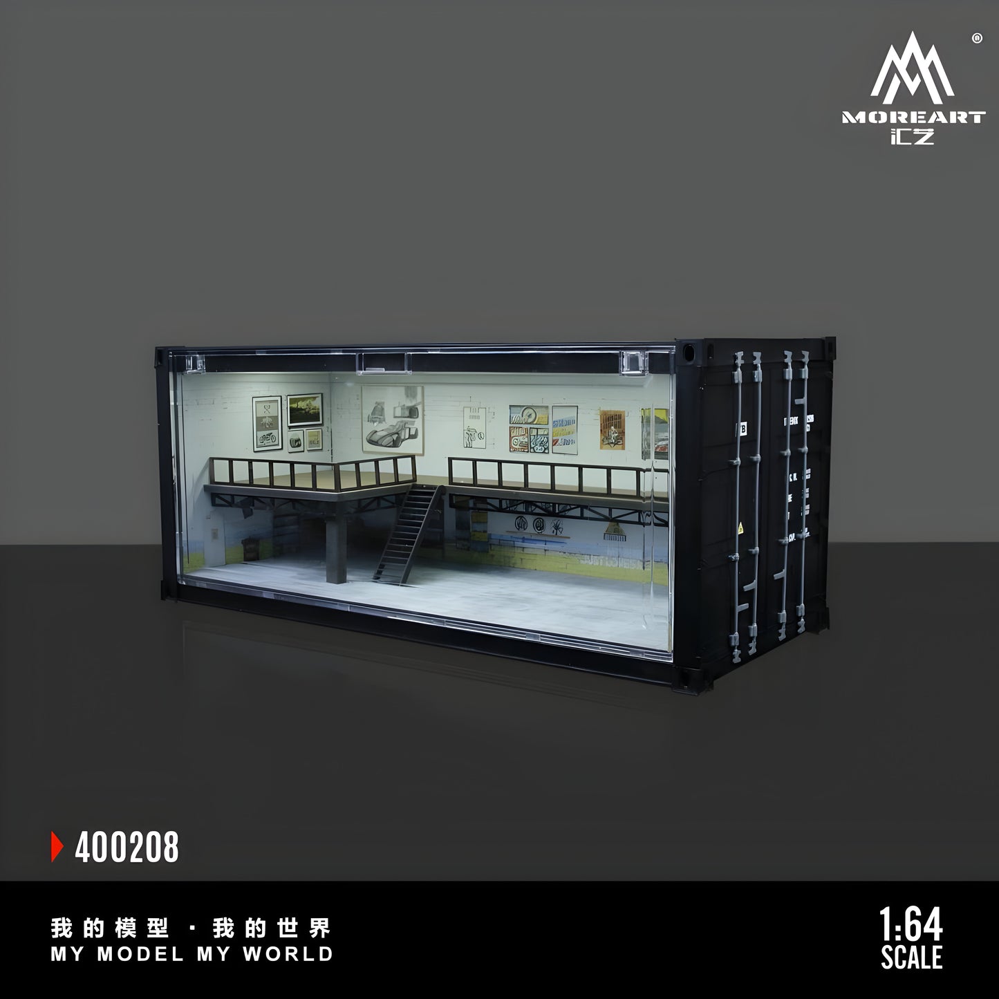 MoreArt 1/64 - Escenario de Garage con luz