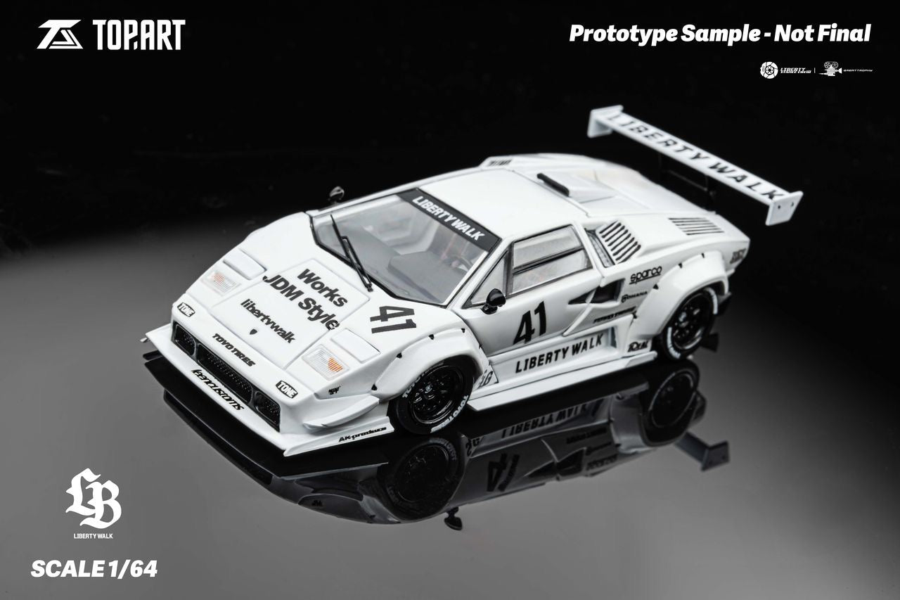 PRE ORDER TopArt 1:64 / Lamborghini Countach LBWK Blanco Producto