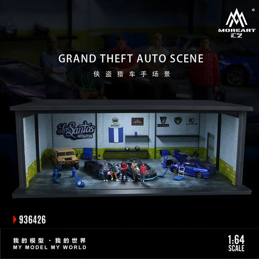 PRE ORDEN MoreArt 1:64 / Diorama Taller de Los Santos del GTA V