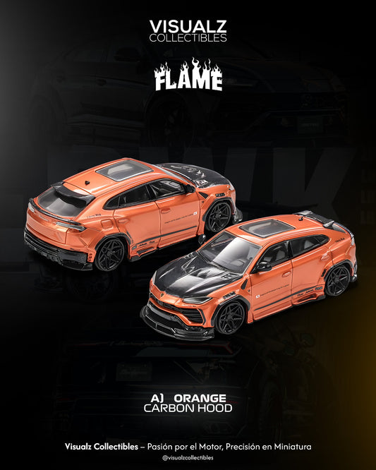 PRE ORDEN Flame 1:64 / Lamborghini Urus LBWK Orange