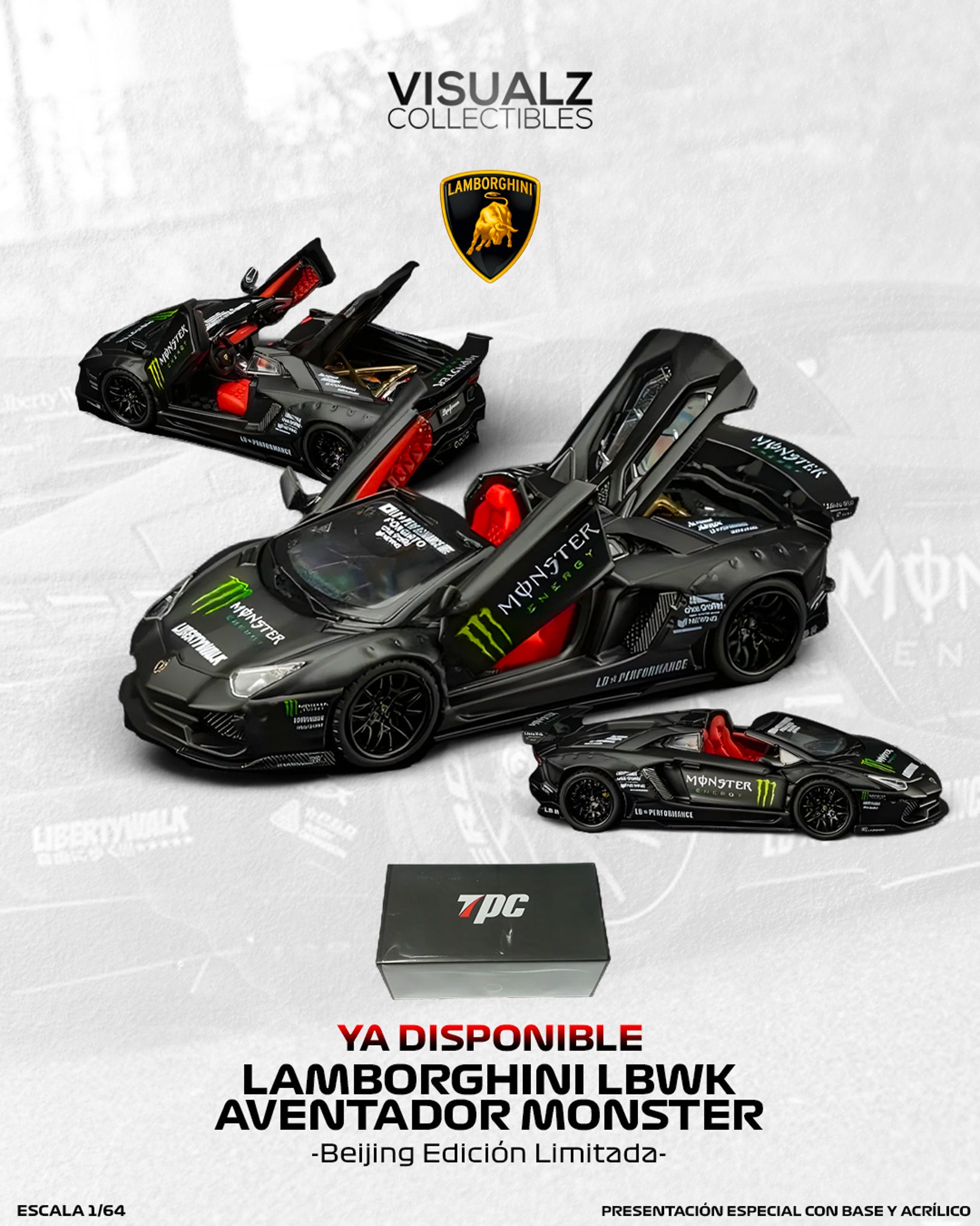 TPC 1:64 / Lamborghini Aventador LBWK Monster Edición Especial de