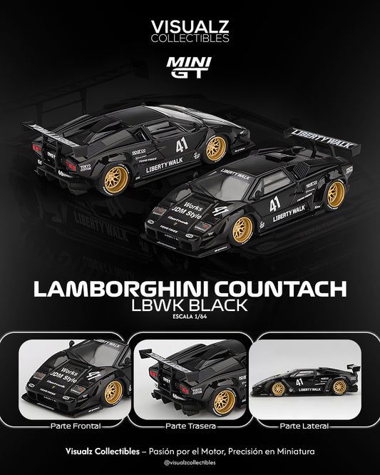 MiniGT 1:64 / Lamborghini Countach LBWK Black