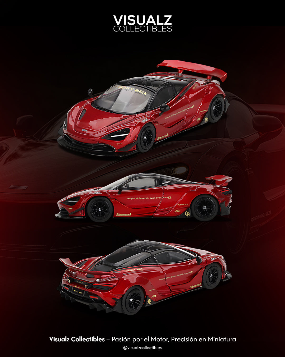 MiniGT 1:64 / McLaren 720S LBWK Gem Red