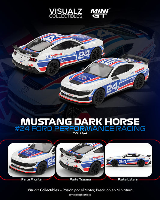 PRE ORDEN MiniGT 1:64 / Ford Mustang Dark Horse #24 Ford Performance Racing