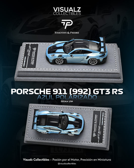 Timothy Pierre 1:64 / Porsche 911 (992) GT3 RS Azul Polarizado