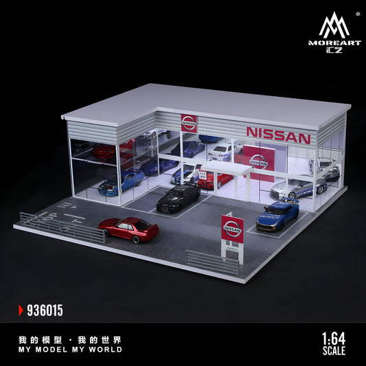PRE ORDEN MoreArt 1:64 / Diorama Concesionario de Nissan