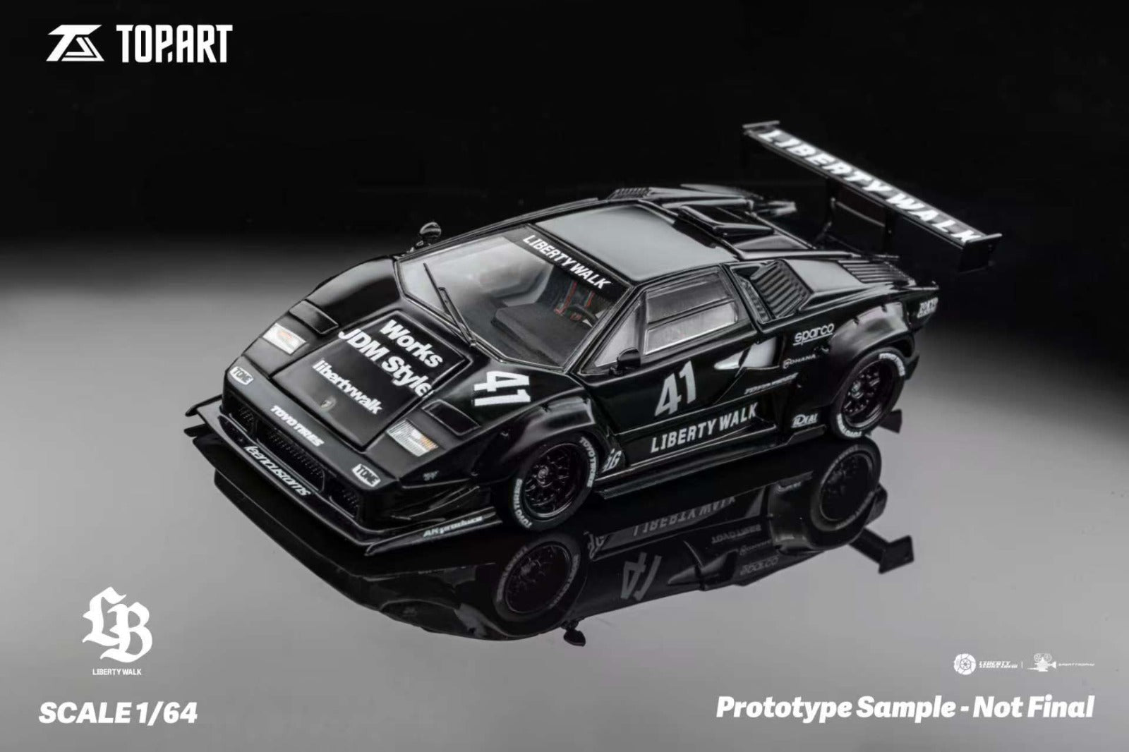 トップアート 1/64 ランボルギーニ カウンタック LBWK ブラック トップ